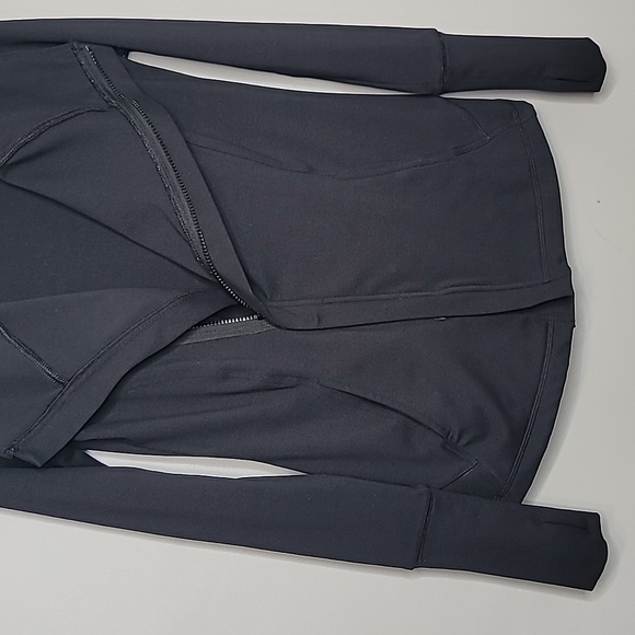 YOGALICIOUS size small womens black stretch jersey knit jacket - Picture 9 of 11